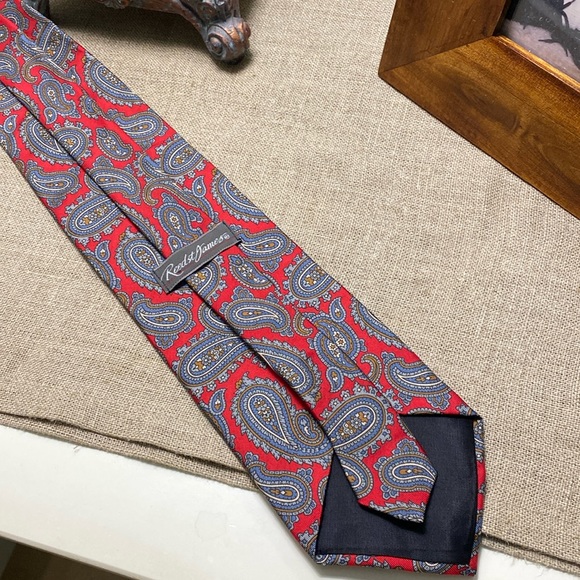 Reed St James 100% silk tie - Picture 4 of 5
